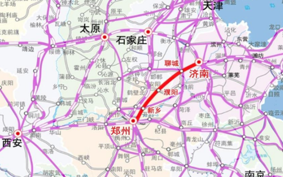 河南和山东之间再添一条高速铁路连接两省省会长多少呢，郑济高铁最新消息山东-第1张