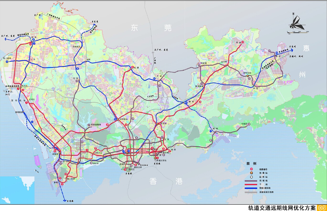 求这张深圳地铁2020年规划图高清版（深圳2030地铁规划图）