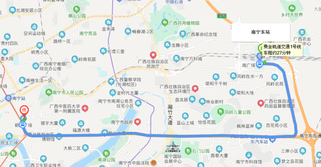 南宁火车站到朝阳广场有地铁吗坐几号线（南宁动物园到朝阳广场地铁）