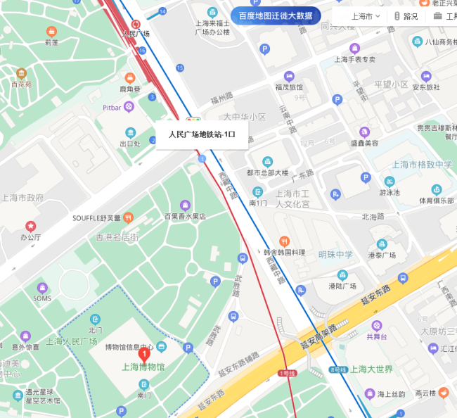 地铁2号线人民广场站几号出口能到上海博物馆（博览馆地铁几号出口）