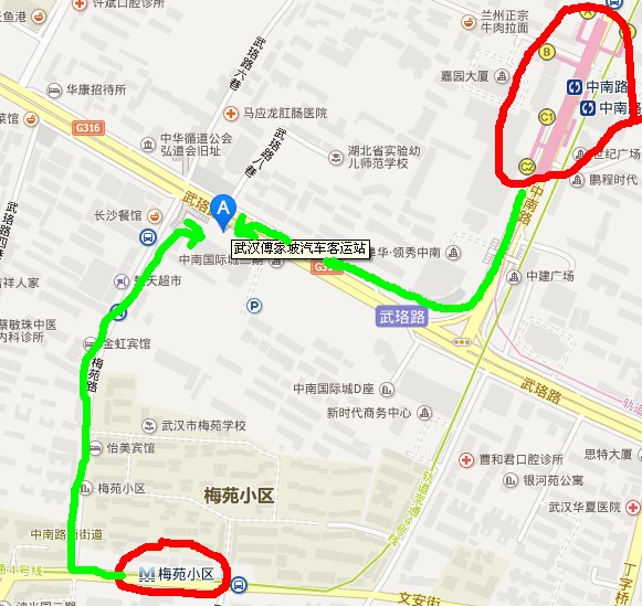 武汉中南路地铁站到傅家坡车站怎么走在哪（武汉地铁傅家坡客运站）
