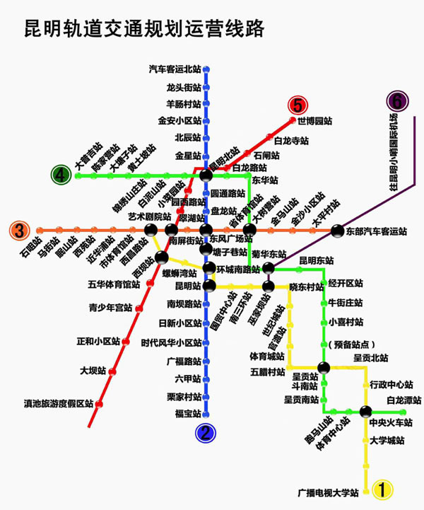 2019昆明一共有多少条地铁线，昆明市轨道交通规划-第2张