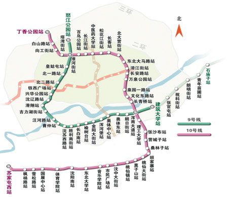 北京地铁10号线经过的路线的站名（地铁站十号线）