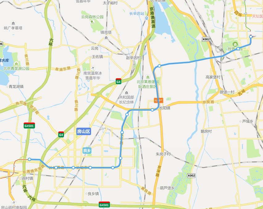 北京地铁房山线都有哪些站（北京地铁房山线线路图）