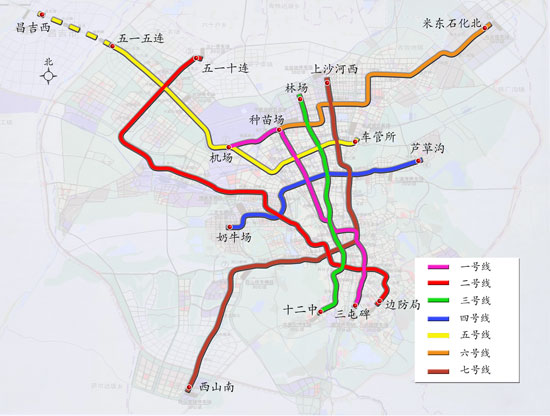 已批复的轨道交通第三期建设规划包含哪些地铁线路（乌鲁木齐地铁三期规划图）