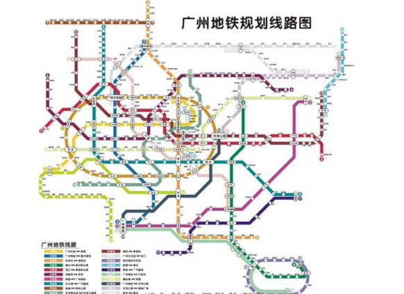 广州市地铁线路图高清版（广州2018地铁规划图）