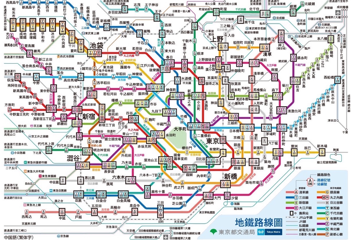 日本东京有多少条地铁线路（日本13条地铁线路图）